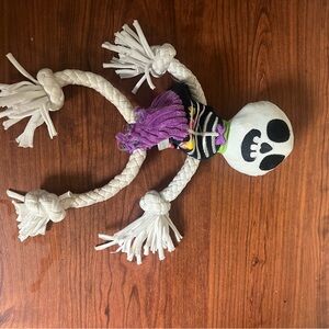 Bark Skeleton Dog Toy - White and Purple